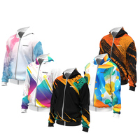 Sweat-shirt d'hiver en polaire surdimensionné en velours matelassé de mode en polyester en gros pour hommes avec fermeture éclair