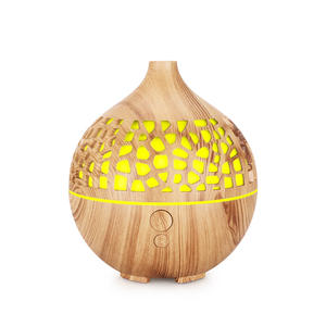 Difusor de aroma con diseño de madera, humidificador USB de 180 ml para uso en el hogar y la oficina con temporizador de 2 y 8 horas. - Product Image 3