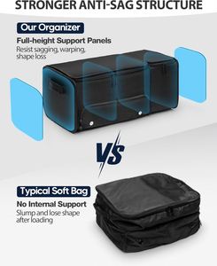Organisateur de golf Marscamd pour coffre de voiture, glacière anti-affaissement, compartiment à chaussures ventilé, sac de rangement à 2 couches, accessoires compatibles avec les SUV - Product Image 4