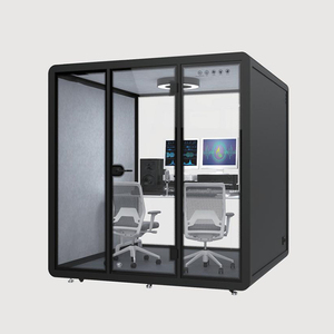 Cabine téléphonique de bureau insonorisée personnalisée noire, blanche, bleue, rouge, pour 1, 2, 3 ou 4 personnes, idéale pour les réunions - Product Image 5