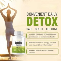 Poudre de zéolite clinoptilolite détoxifiante pour métaux lourds, marque privée OEM, 500 mg, capsule de zéolite activée, usine certifiée GMP