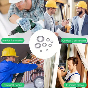 Baiguluo 900Pcs 304 Stainless Steel Flat Washers Din125 Grade A For Interior Renovation Outdoor Construction Electrical Repair - Product Image 1