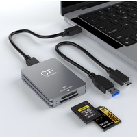 Lecteur de carte CFexpress Type A 2 en 1 en aluminium avec USB 3.2 (Gen 2) 10 Gbps Lecteur de carte mémoire SD pour Windows/Mac/Linux/Android