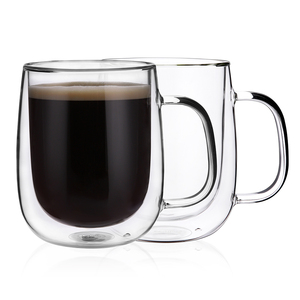 CnGlass Factory direct soufflé à la main Double paroi borosilicate isolé Cappuccino café tasse en verre pour café - Product Image 2