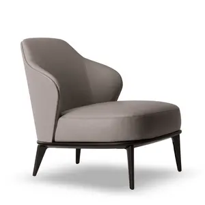 NOVA-sillón con forma envolvente, sillón con reposabrazos corto elegante