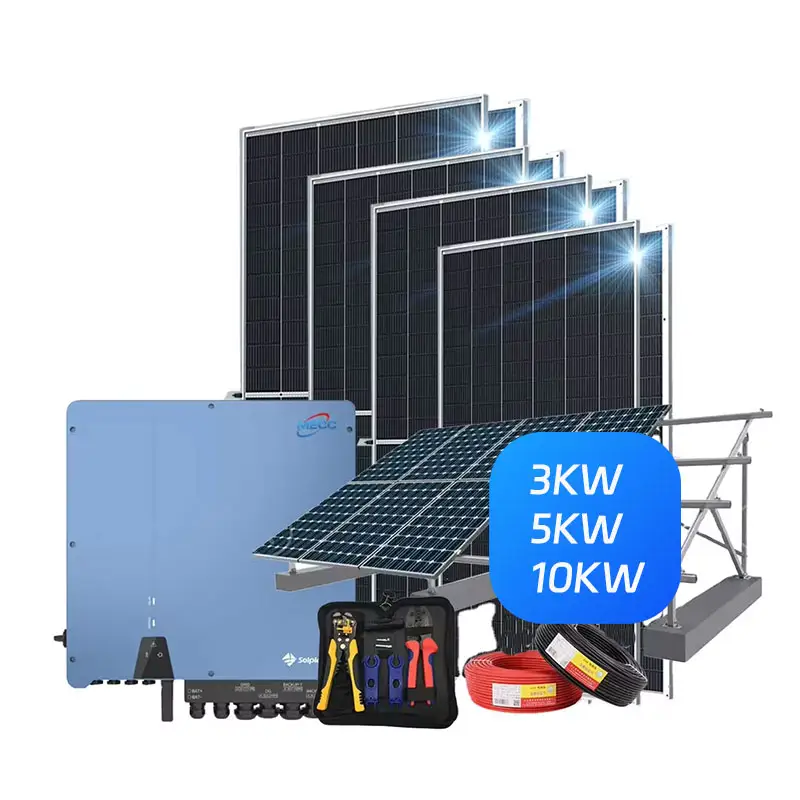 3KW 5KW 10KW कस्टम पूर्ण सेट सौर ऊर्जा पावर स्टोरेज सिस्टम पैनल इलेक्ट्रिक पावर जेनरेटर सिस्टम के साथ हाइब्रिड