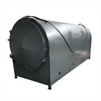 Four de pyrolyse vert multi-moteurs en acier inoxydable à haut rendement pour la carbonisation des tubes de noix de coco/bambou, capacité de 0,3 à 3 tonnes/jour