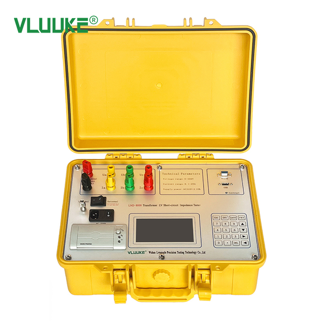 VLUUKE LND-8000 Transformer Low Voltage Impedance Voltage Analyzer Short Circuit Impedance Tester Kit High Accuracy 0.2 IP67