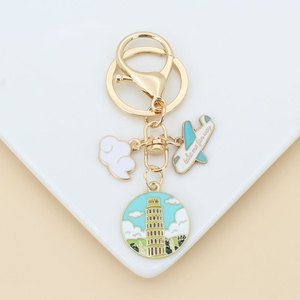 Porte-clés Souvenir <span class=keywords><strong>de</strong></span> Voyage, Pendentif <span class=keywords><strong>Carte</strong></span> du Monde et Avion, Cadeau Idéal pour Voyageurs, Vente en Gros pour Boutiques - Product Image 1