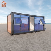 Maison conteneur modulaire préfabriquée personnalisable en kit 10ft 20ft 30ft 40ft – Bâtiment de bureau moderne, antirouille et résistant au vent