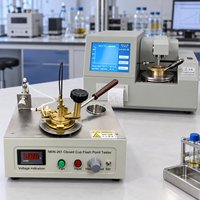 Testeur de point d'éclair à coupelle ouverte ASTM D92 certifié Cleveland, en acier inoxydable 304, avec refroidissement par air forcé, essentiel pour tester les liquides visqueux