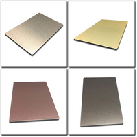 Panneau composite en aluminium léger de 4 mm, finition brossée peinture polyester, moderne, pour murs extérieurs, façades d'ascenseurs