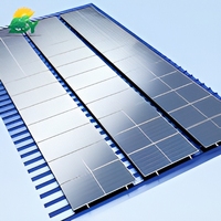 Structure de montage solaire fixe pour toiture industrielle en métal avec système modulaire AL6005-T5 SUS304, durée de vie de 25 ans pour l'installation photovoltaïque