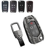 Housse de porte-clés de voiture en alliage prête à expédier pour GM GMC Flip Key Terrain 2010-2021 Buick Encore Verano Chery Equinox Impala Sonic