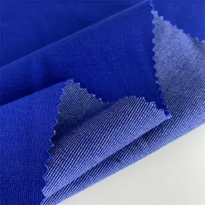 Fil de haute qualité teint solide 295gsm doux couleur unie jersey tricot ponti pont roma interlock polyester tissu tricoté pour vêtement