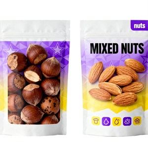 Emballage personnalisé de noix de casse-croûte Biscuit Pochette debout Emballage de noix de cajou et d'amandes - Product Image 3