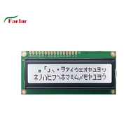شاشة LCD من نوع Farjia بحجم 16×2 مع إضاءة خلفية LED بيضاء 5 فولت تيار مستمر 80×36 مم