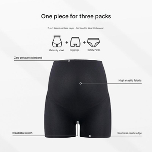 Shorts de <span class=keywords><strong>maternité</strong></span> pour femmes, culottes de grossesse à porter par-dessus le ventre, pour l'entraînement, le yoga, l'été, la course à pied - Product Image 4