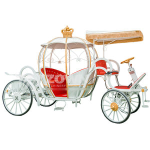 Chariot électrique sans <span class=keywords><strong>chevaux</strong></span> personnalisé en forme de citrouille Cendrillon pour cérémonie de mariage, marque ZOWN, 6 personnes, garantie de 2 ans - Product Image 3