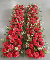 Guirlande florale artificielle en soie blanc champagne pour allée de mariage, décoration de table et toile de fond pour événements