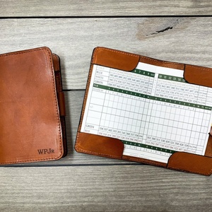 Custom High Quality Genuine Leather Golf Scorecard Holder Book Cover - Product Image 2