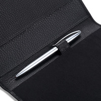 Porte-documents d'affaires personnalisé, portable, réutilisable, en cuir PU, avec porte-stylo