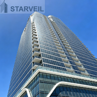 Mur-rideau en panneaux d'aluminium Starveil pour extérieur, durable et résistant aux intempéries, pour l'architecture moderne, les centres commerciaux et les hôtels