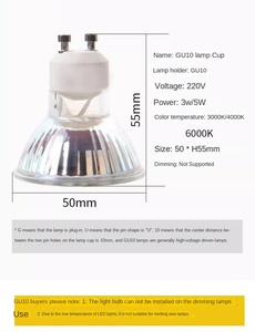 หลอดไฟ LED คอร์น 220V 6000K แสงเดย์ไลท์ G9 MR16 12V แบบเสียบพร้อมรีโมทคอนโทรล CRI 80 สำหรับติดเพดาน - Product Image 4