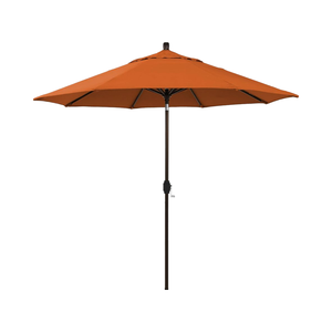 Paraguas <span class=keywords><strong>de</strong></span> Patio Sunbrella Premium <span class=keywords><strong>de</strong></span> 9 pies, 12 años, botón <span class=keywords><strong>de</strong></span> manivela que no se decolora, marco <span class=keywords><strong>de</strong></span> bronce inclinable moderno - Product Image 1