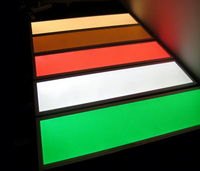 Panneau lumineux LED intelligent RGB+CCT 600x600mm 40W, contrôle par application WiFi, compatible avec Alexa Google Home, commande vocale, plafonnier