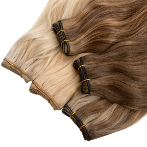 <span class=keywords><strong>Extension</strong></span> per Capelli a Trama Volumizzante Ondulata di Qualità Professionale, 100% Capelli Umani Vergini Remy - Product Image 1