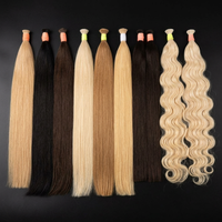 Extensions de cheveux vierges indiens Remy blonds Hive and Spice pour machine à tisser les cheveux, double trame avec pointes pleines, 100g