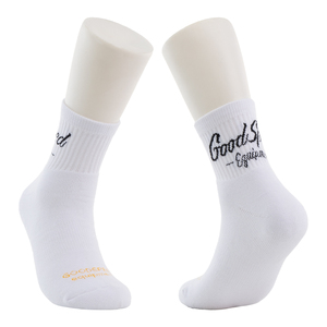 Chaussettes de compression anti-bactériennes écologiques personnalisées pour le sport Chaussettes d'automne imprimées de bas de manchette Serviette complète en éponge haute pour le corps tricoté - Product Image 2
