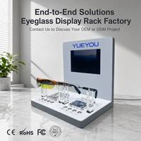 Support d'affichage interactif intelligent pour lunettes, écran numérique intégré, acrylique transparent, léger, écologique, pour comptoir de bureau