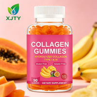 Gummies de Collagène Hydrolysé Types I & III en Gros d'Usine, 90 Gummies Saveur Tropicale, Sans Gluten, Soutien Beauté et Perte de Poids pour Adultes