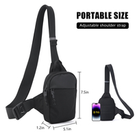 Sac de poitrine unisexe en nylon pour le sport et les loisirs, petit sac à dos, sac messager, sac banane pour téléphone portable, sacoche tendance