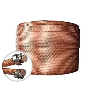 High Tensile Copper Bonded Round Wire Ground Wire Cable Copper Clad Steel Wire