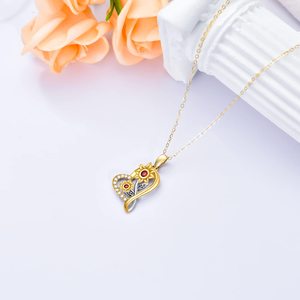 Collier Cœur Tournesol en Or Massif 14K Plaqué Rhodium pour Femme, Or Blanc/Jaune, Moissanite, Bijou Tendance pour Anniversaire - Product Image 2