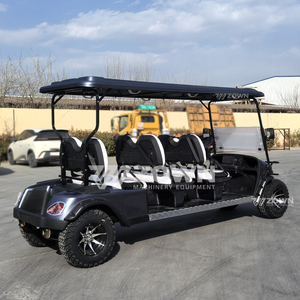 Véhicule utilitaire électrique 4x4 - Voiturette de golf électrique homologuée pour la route pour adultes, grise, 3 rangées, voituresttes de golf chinoises électriques - Product Image 5