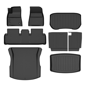 Set Completo di Tappetini Auto in TPE per Abitacolo, Bagagliaio e Schienale, Tappeto Cargo per <span class=keywords><strong>Tesla</strong></span> <span class=keywords><strong>Model</strong></span> <span class=keywords><strong>3</strong></span> 2024 Highland - Product Image 1