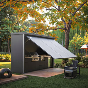 Cuisines extérieures de 2,9 m avec porte électrique - Métal 304 résistant au <span class=keywords><strong>soleil</strong></span> et à l'eau avec grill intégré pour maison capsule - Product Image 2