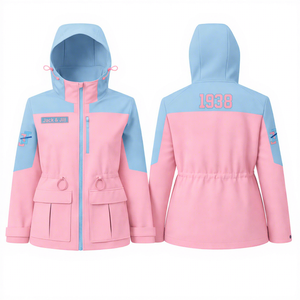 Veste de pluie Jack And Jill Of America Sorority, veste softshell à capuche, veste varsity de haute qualité, veste imperméable pour femmes - Product Image 1