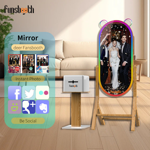 Funsbooth festa di nozze forniture espositive HD fotocamera <span class=keywords><strong>foto</strong></span> stampante cabina specchio schermo Photobooth - Product Image 3