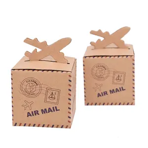 3D طائرة الهواء البريد كرافت ورقة الحلوى الحلو هدية علبة التعبئة والتغليف الأعمال الزفاف حزب ديكور