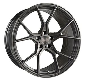 Jantes de voiture forgées en alliage d'aluminium noir mat brossé de 17 à 24 pouces, spécifiques aux clients, pour voitures particulières - Product Image 1