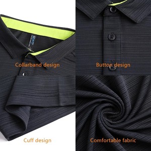 Mùa Hè Tùy Chỉnh Chất Lượng Cao Mềm Vải 86% Polyester 14% Spandex Người Đàn Ông Của Polo Áo Sơ Mi Golf Polo Áo Sơ Mi T-Shirt T-Shirt - Product Image 3