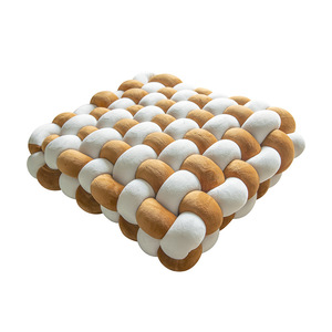 Cuscino Nordico Intrecciato Quadrato in Peluche per Divano, Cuscino Decorativo per Finestra a Bovindo - Product Image 5