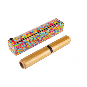 HuamaohengchunTriangles Refillable <b>Plastic</b> <b>Wrap</b> Dispenser - Includes One 12" x 250' <b>Roll</b> of Professional Grade <b>Plastic</b> <b>Wrap</b> - Product Image 1