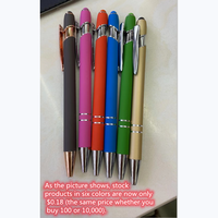 Stylo publicitaire SHULI personnalisé 2 en 1, multifonction, capacitif, avec logo en caoutchouc pour écran tactile, stylet métallique pour tablette