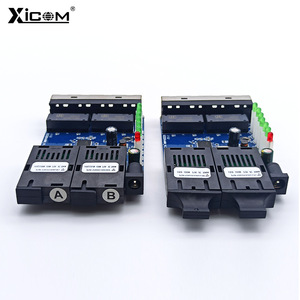 Placa Transceptora de Fibra Óptica XICOM 100Mbps 2-Fibra 4-Eléctrica Puerto SC Opción de Fibra Única/Doble DC 5V LAN Cableado - Product Image 1